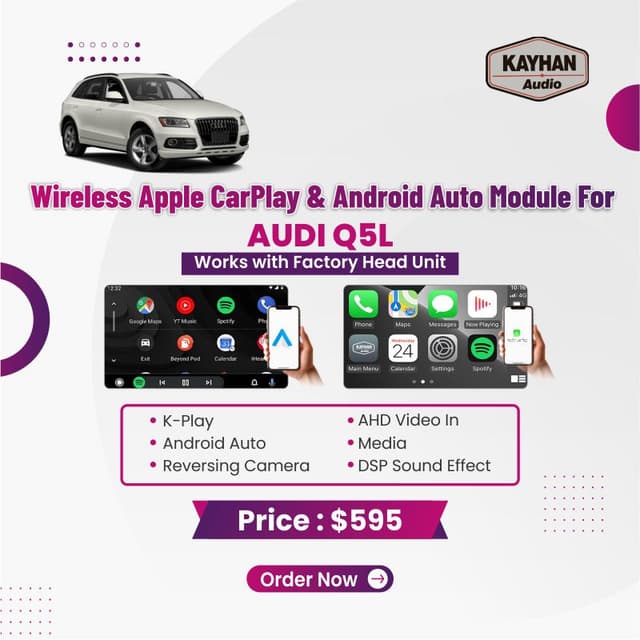 Wireless Apple CarPlay & Android Auto Module For Audi Q5L
