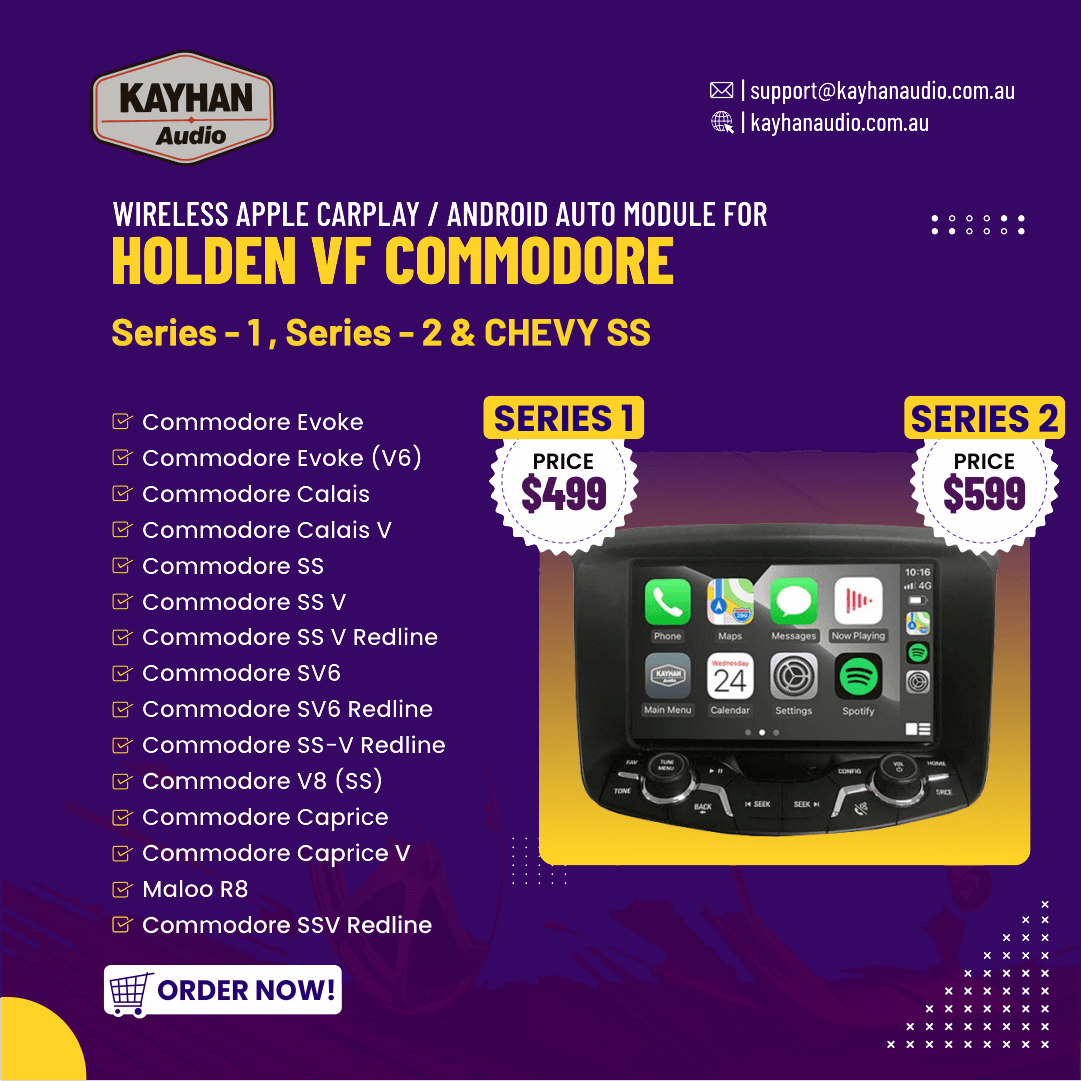 Wireless Apple Carplay Android Auto Module for Holden VF Commodore
