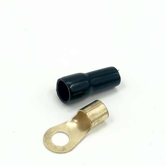 4 Gauge Ring Terminals Black – 10 Pack