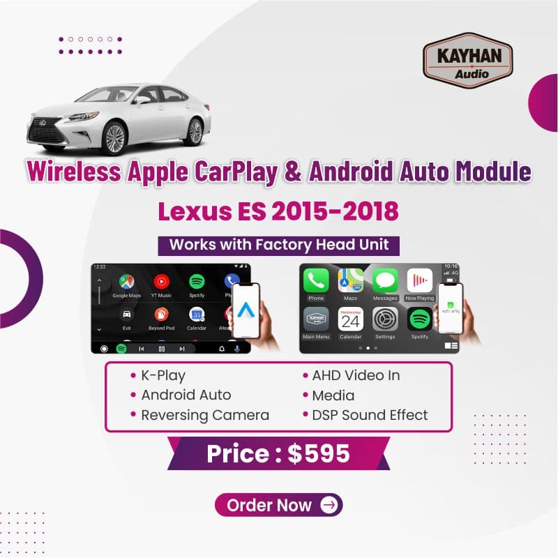 Wireless Apple CarPlay & Android Auto Module For Lexus ES 2015-2018
