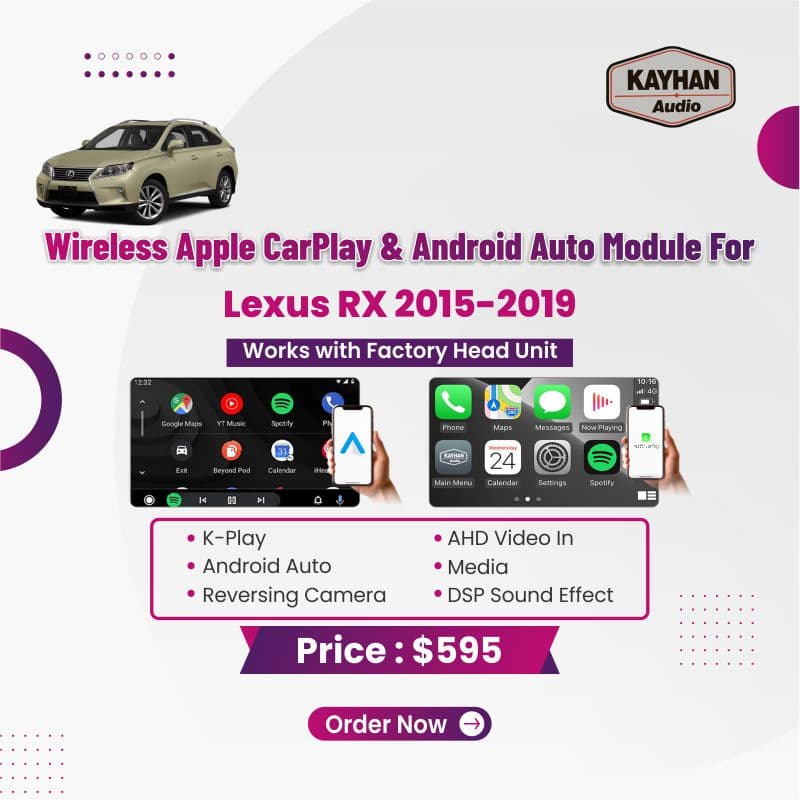 Wireless Apple CarPlay & Android Auto Module For Lexus RX 2015-2019