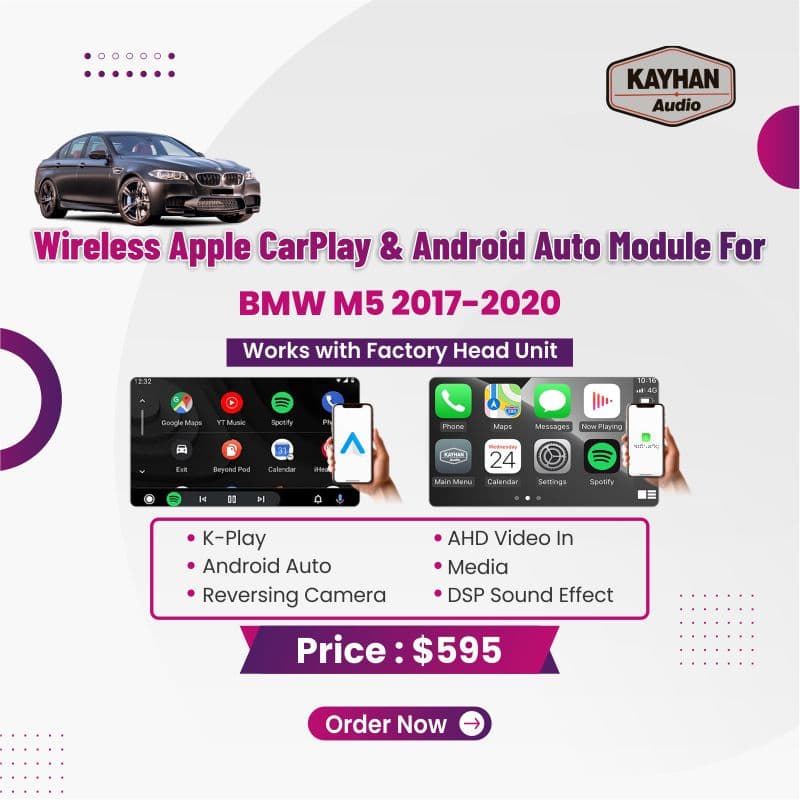 Wireless Apple CarPlay & Android Auto Module For BMW M5 2017-2020