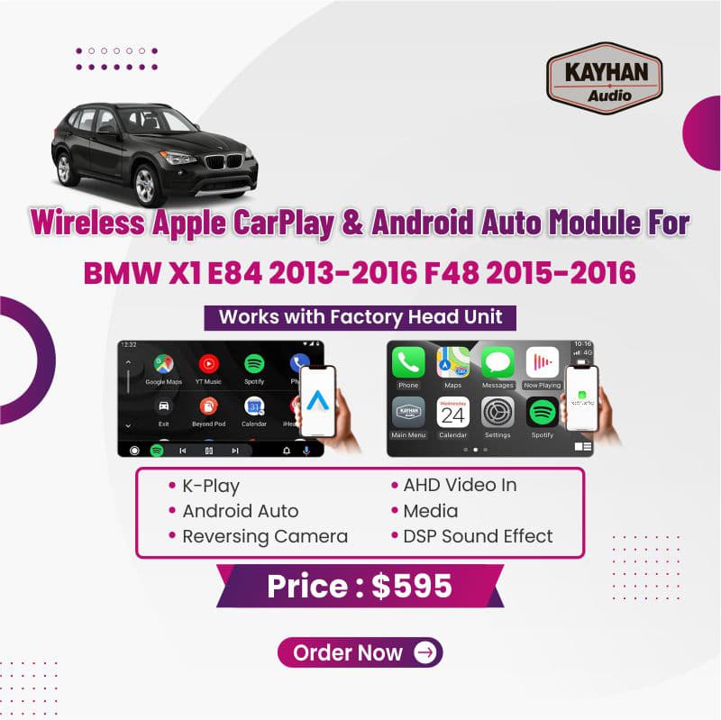 Wireless Apple CarPlay & Android Auto Module For BMW X1 E84 2013-2016