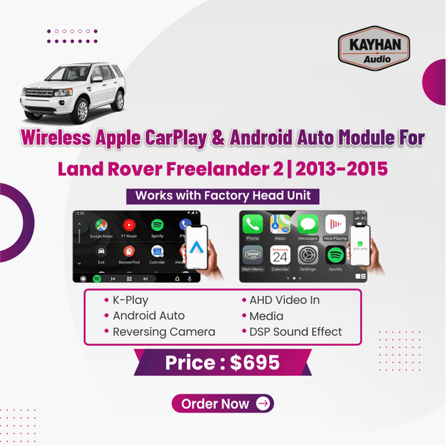 Wireless Apple CarPlay & Android Auto Module For Land Rover Freelander 2 2013-2015