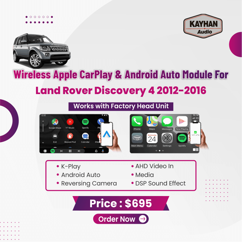 Wireless Apple CarPlay & Android Auto Module For Land Rover Discovery 4 2012-2016