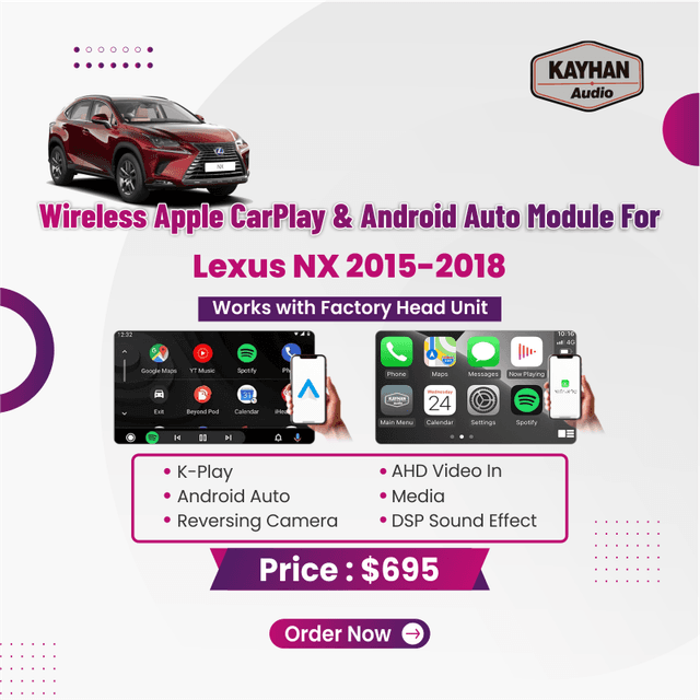 Wireless Apple CarPlay & Android Auto Module For Lexus NX 2015-2018
