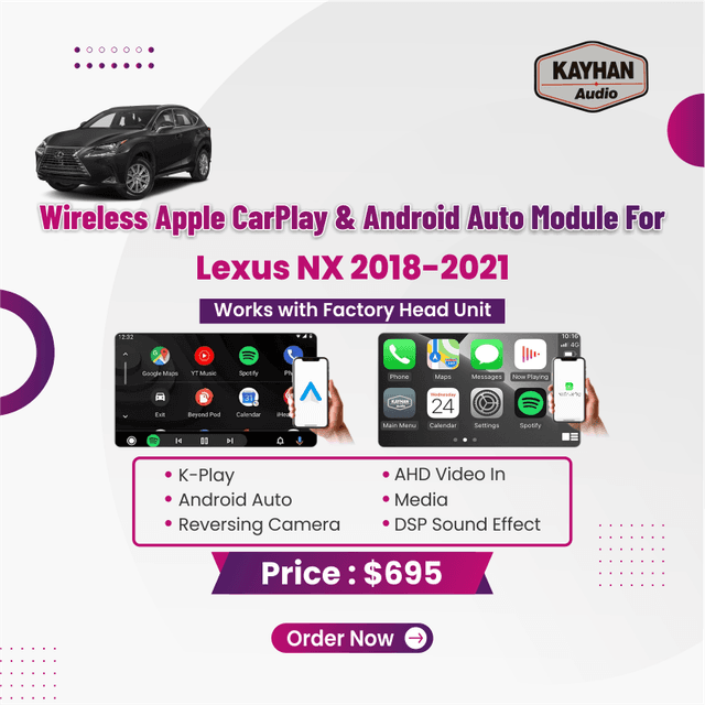 Wireless Apple CarPlay & Android Auto Module For Lexus NX 2018-2021