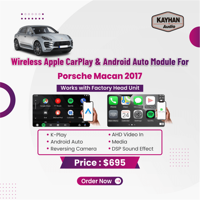 Wireless Apple CarPlay & Android Auto Module For Porsche Macan 2017