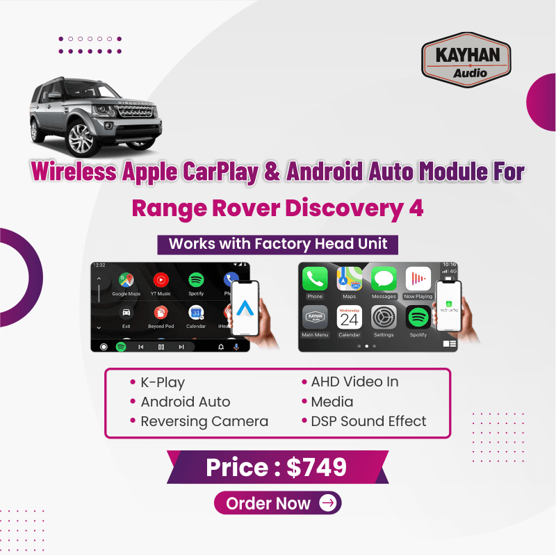 Wireless Apple CarPlay & Android Auto Module For Range Rover Discovery 4
