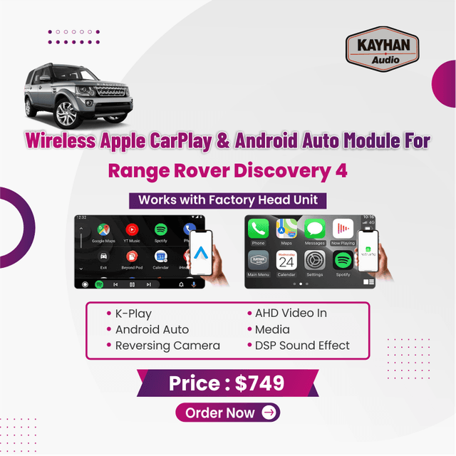 Wireless Apple CarPlay & Android Auto Module For Range Rover Discovery 4
