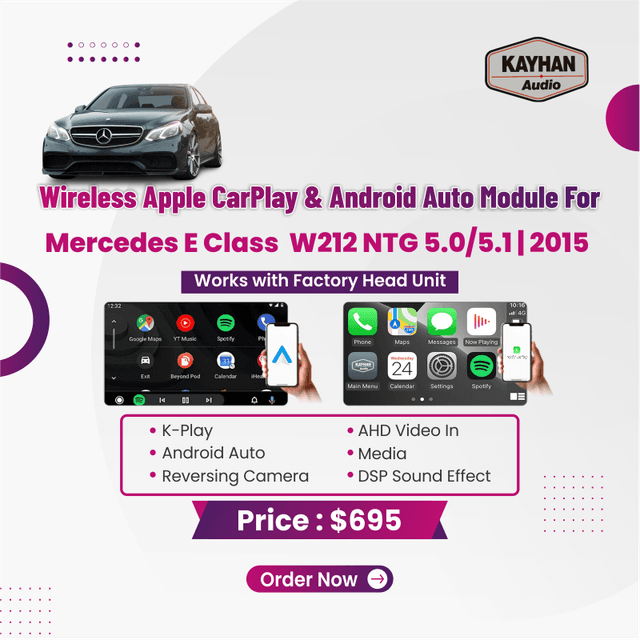 Wireless Apple CarPlay & Android Auto Module for Mercedes E W212 NTG 5.0/5.1 2015