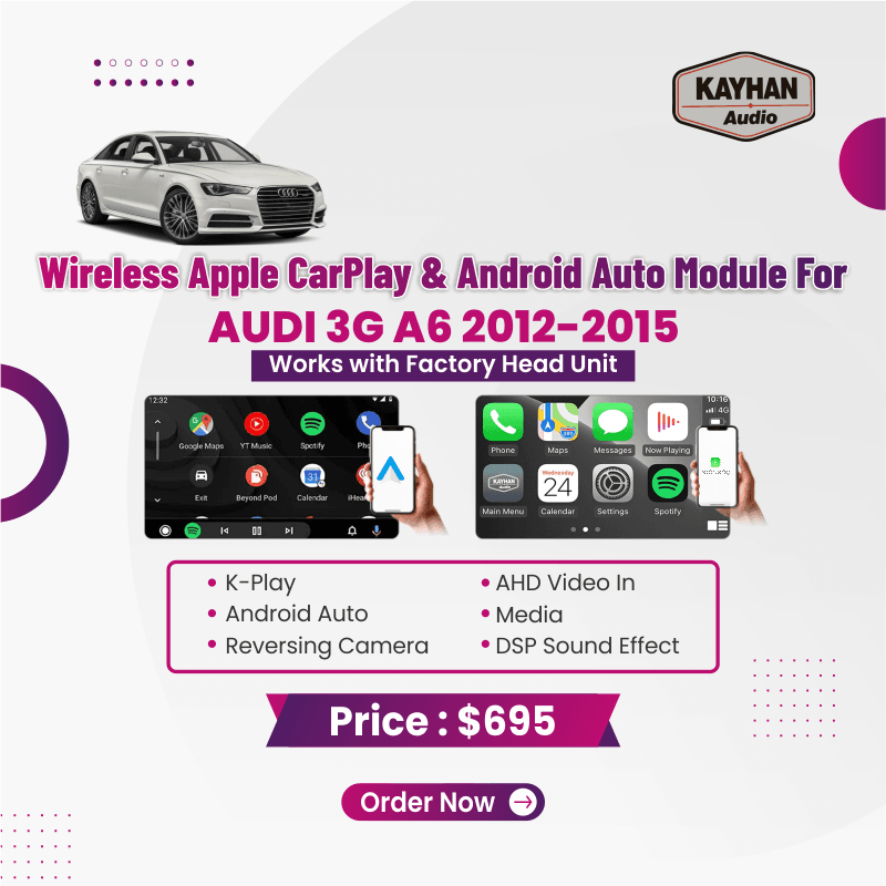 Wireless Apple CarPlay & Android Auto Module for Audi 3G A6 2012-2015
