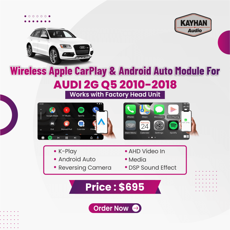 Wireless Apple CarPlay & Android Auto Module for Audi 2G Q5 2010-2018