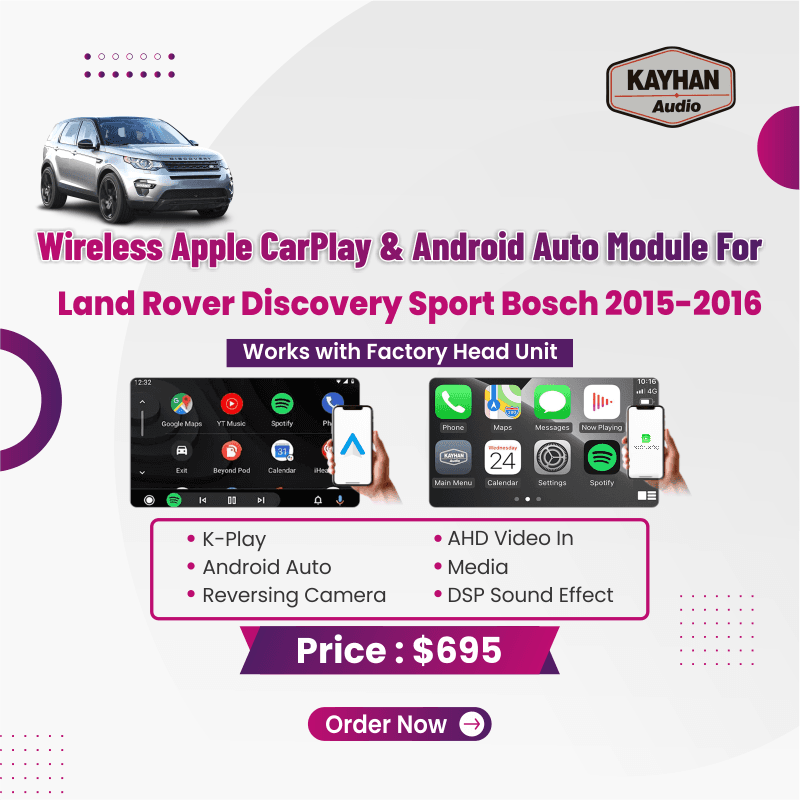 Wireless Apple CarPlay & Android Auto Module for Land Rover Discovery Sport Bosch 2015-2016