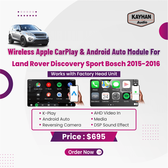 Wireless Apple CarPlay & Android Auto Module for Land Rover Discovery Sport Bosch 2015-2016