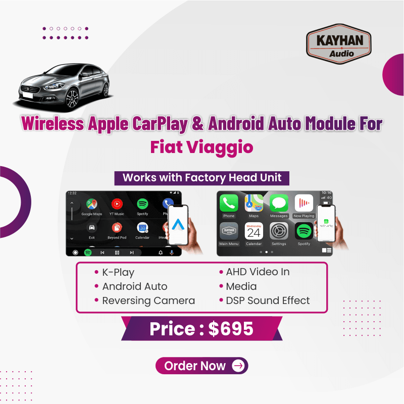 Wireless Apple CarPlay & Android Auto Module for Fiat Viaggio