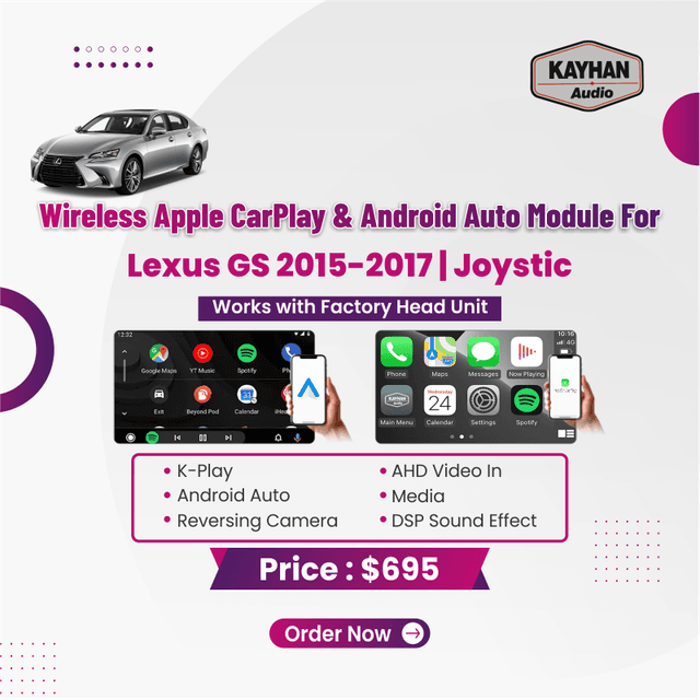 Wireless Apple Carplay & Android Auto Module For Lexus GS 2015-2017 | Joystic 