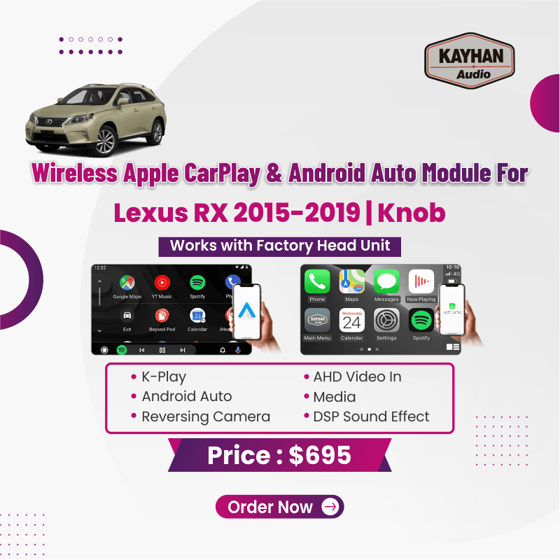 Wireless Apple Carplay & Android Auto Module For Lexus RX 2015-2019 | Knob  