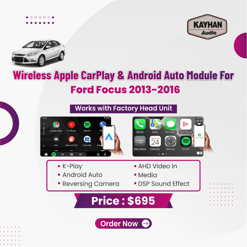  Wireless Apple Carplay & Android Auto Module For Ford Focus 2013-2016