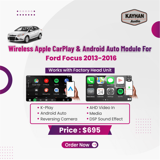  Wireless Apple Carplay & Android Auto Module For Ford Focus 2013-2016