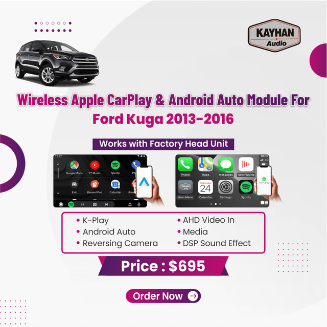 Wireless Apple Carplay & Android Auto Module Ford Kuga 2013-2016