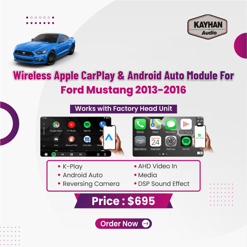 Wireless Apple Carplay & Android Auto Module For Ford Mustang 2013-2016