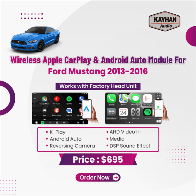 Wireless Apple Carplay & Android Auto Module For Ford Mustang 2013-2016