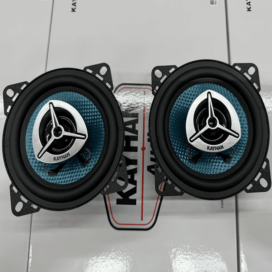 4-Inch Premium Coaxial Car Speakers with Fiberglass Cone