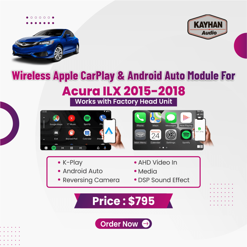 Wireless Apple Carplay & Android Auto Module For Acura ILX 2015-2018