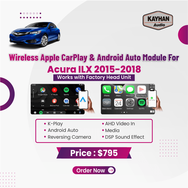 Wireless Apple Carplay & Android Auto Module For Acura ILX 2015-2018