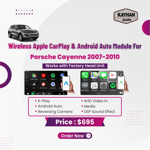 Wireless Apple CarPlay & Android Auto Module For Porsche Cayenne 2007-2010