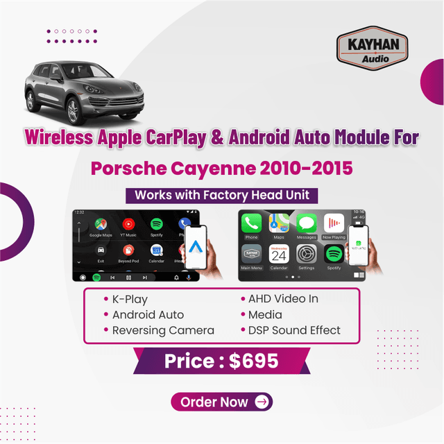 Wireless Apple CarPlay & Android Auto Module For Porsche Cayenne 2010-2015