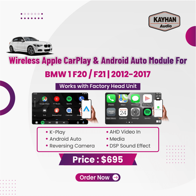 Wireless Apple CarPlay & Android Auto Module For BMW 1 F20/F21 2012-2017