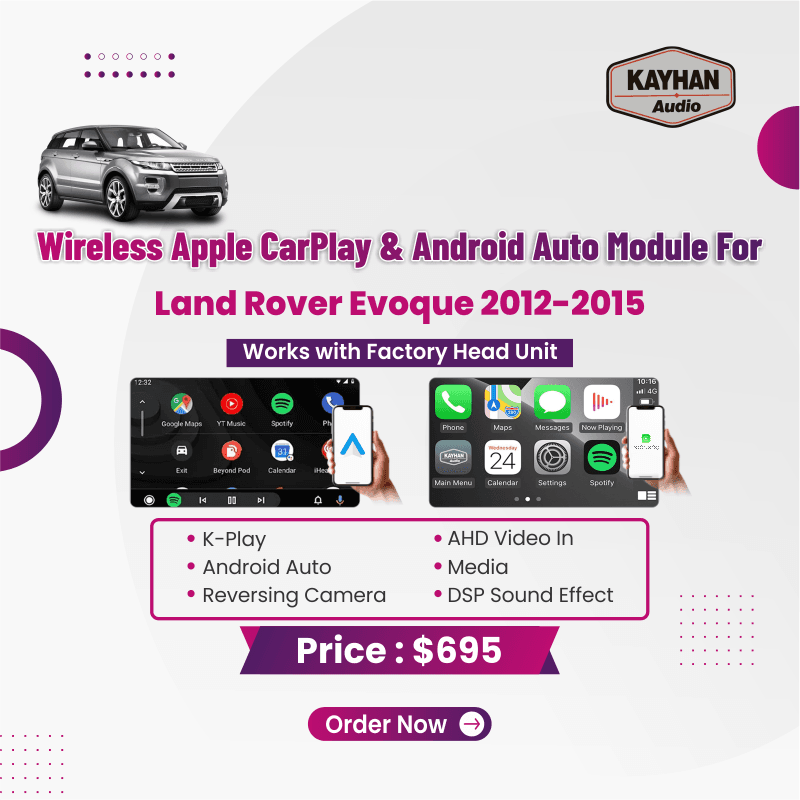 Wireless Apple CarPlay & Android Auto Module For Land Rover Evoque 2012-2015
