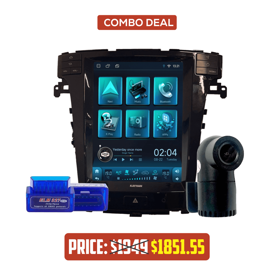 Combo Deal for Holden Commodore VE Series 2 V6 – 11" Car Stereo with SatNav + Dashcam + OBD Scanner