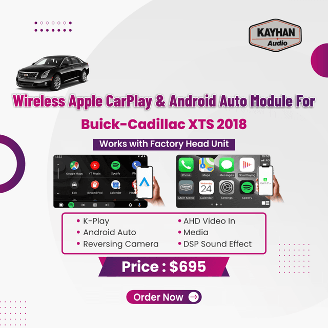 Wireless Apple CarPlay & Android Auto Module for Buick-Cadillac XTS 2018