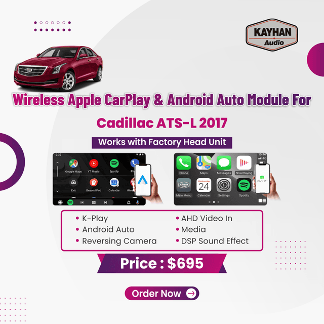 Wireless Apple CarPlay & Android Auto Module for Cadillac ATS-L 2017 