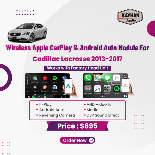  Wireless Apple CarPlay & Android Auto Module for Cadillac Regal 2014-2015