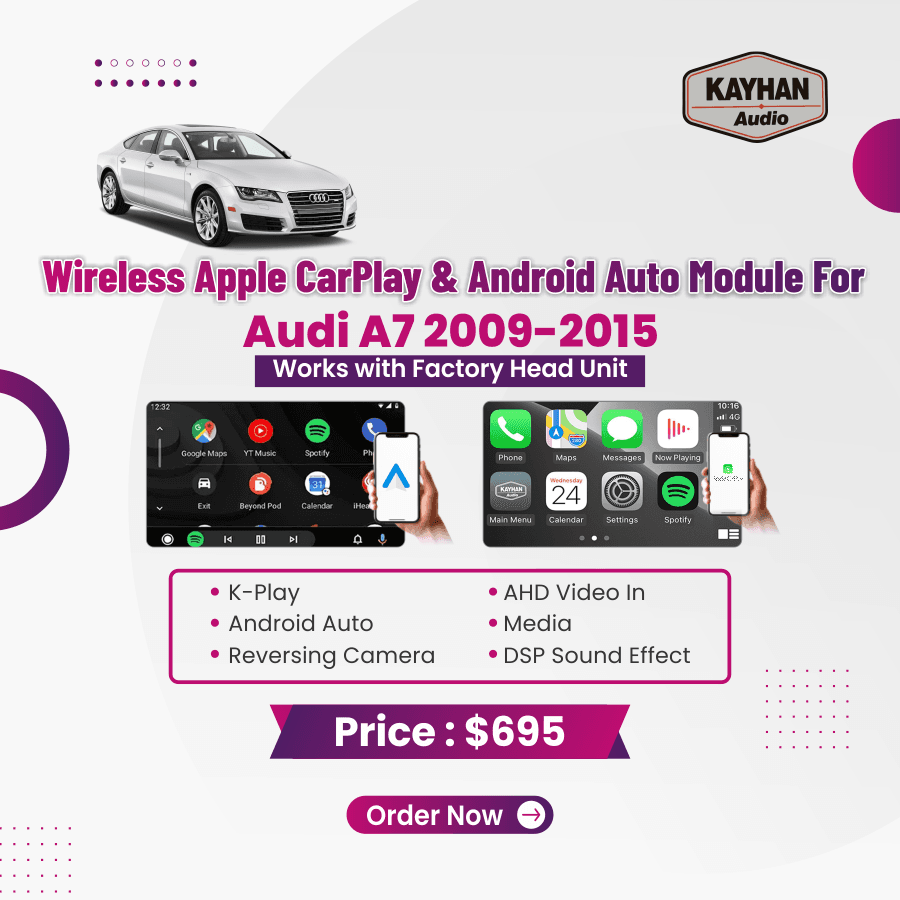 Wireless Apple CarPlay & Android Auto Module For Audi A7 2009-2015