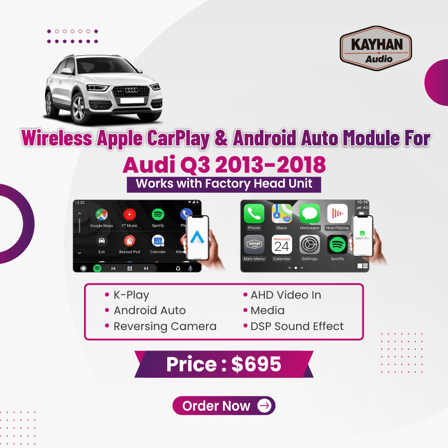 Wireless Apple CarPlay & Android Auto Module For Audi Q3 2013-2018