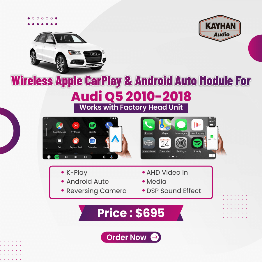 Wireless Apple CarPlay & Android Auto Module For Audi Q5 2010-2018