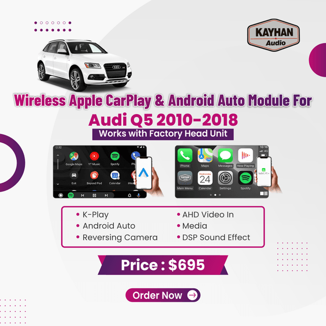 Wireless Apple CarPlay & Android Auto Module For Audi Q5 2010-2018