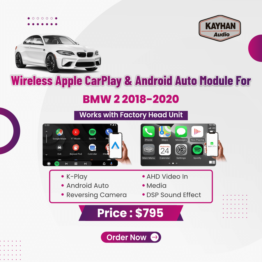 Wireless Apple CarPlay & Android Auto Module For BMW 2 2018-2020