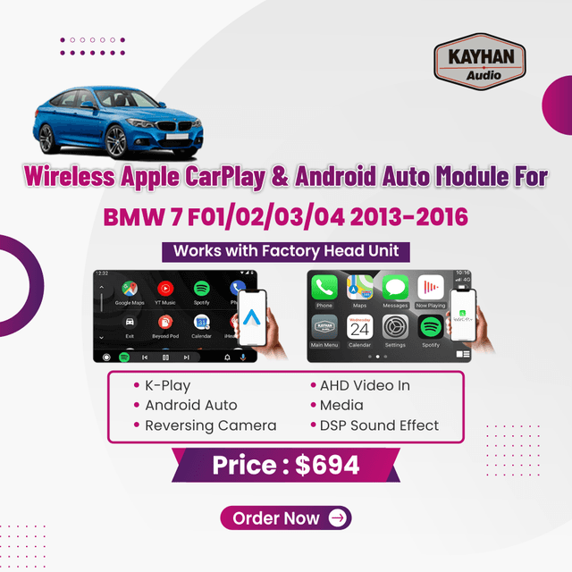 Wireless Apple CarPlay & Android Auto Module For BMW 7 F01/02/03/04 2013-2016