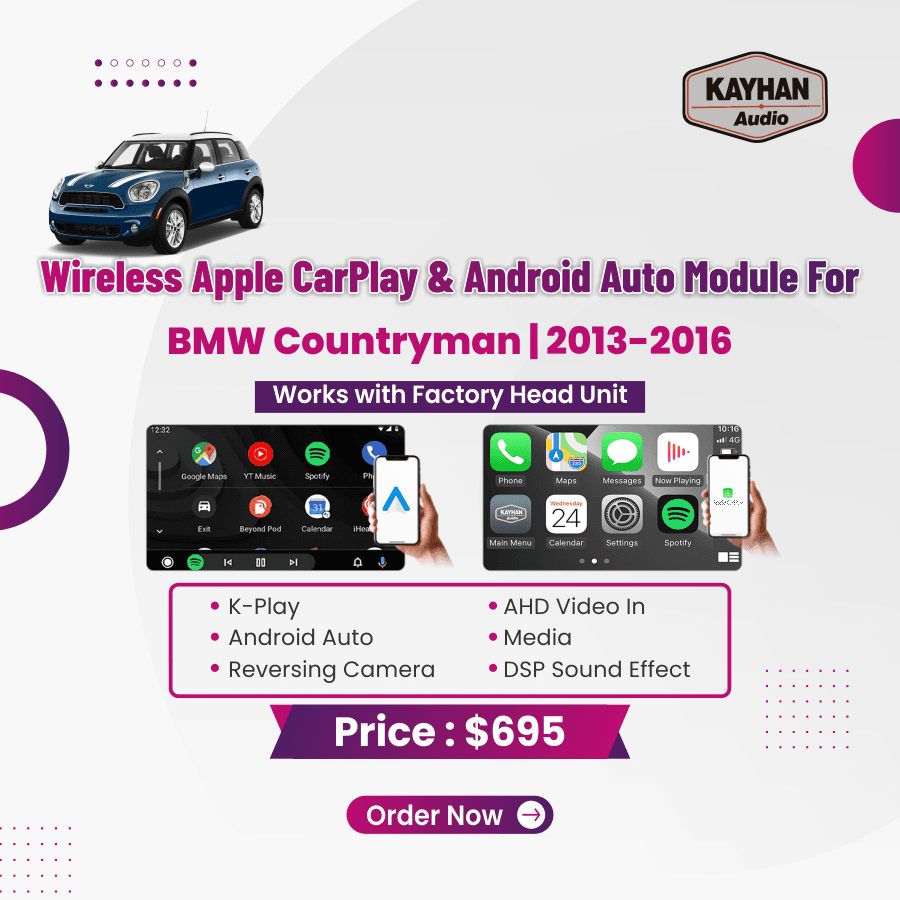 Wireless Apple CarPlay & Android Auto Module For BMW Countryman 2013-2016