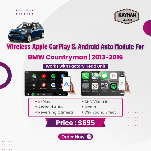 Wireless Apple CarPlay & Android Auto Module For BMW Countryman 2013-2016