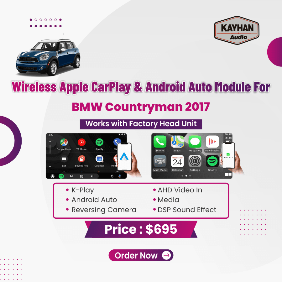 Wireless Apple CarPlay & Android Auto Module For BMW Countryman 2017