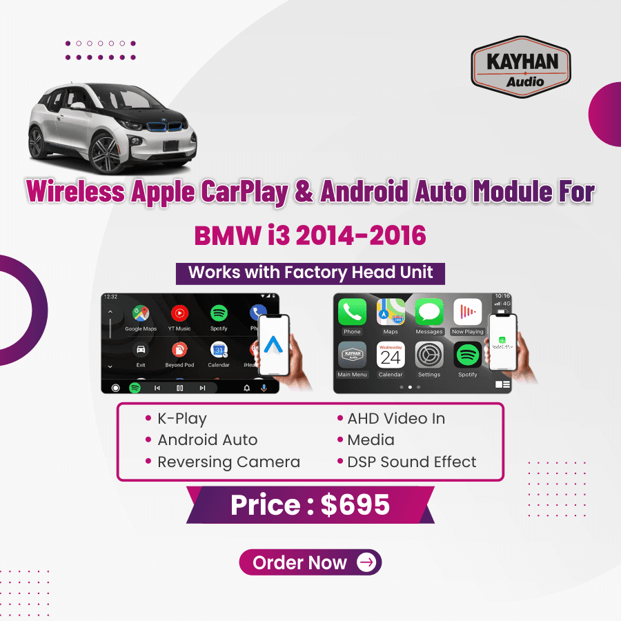 Wireless Apple CarPlay & Android Auto Module For BMW i3 2014-2016