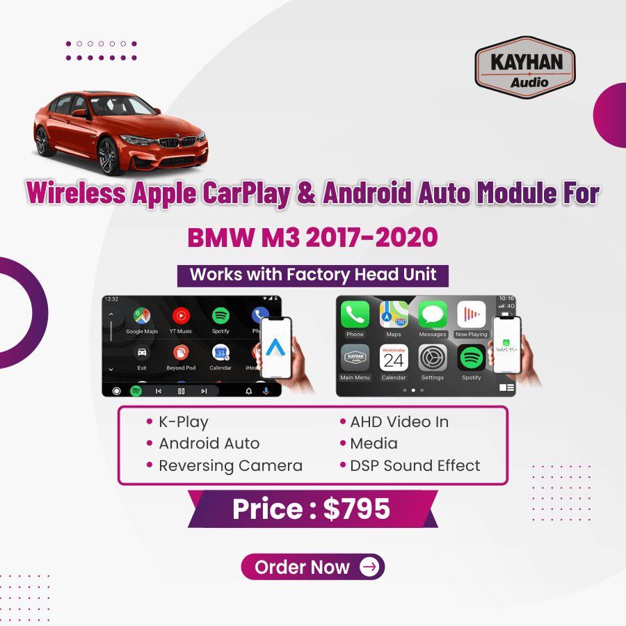 Wireless Apple CarPlay & Android Auto Module For BMW M3 2017-2020