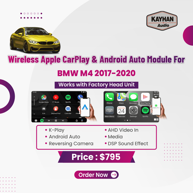 Wireless Apple CarPlay & Android Auto Module For BMW M4 2017-2020